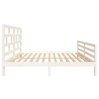 vidaXL Estrutura de cama 160x200 cm madeira de pinho maciça branco