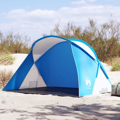 vidaXL Tenda de praia 2 Pessoas pop-up impermeável azul ciano