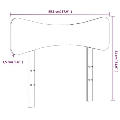 vidaXL Cabeceira 90 cm madeira de pinho maciça branco