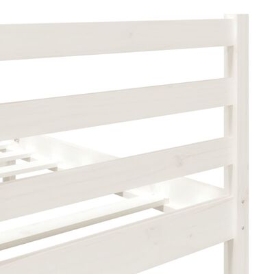 vidaXL Estrutura cama pequena casal 120x190 cm pinho maciço branco