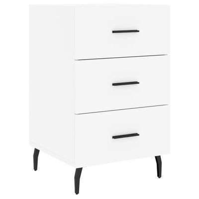 vidaXL Mesa de cabeceira 40x40x66 cm derivados de madeira branco