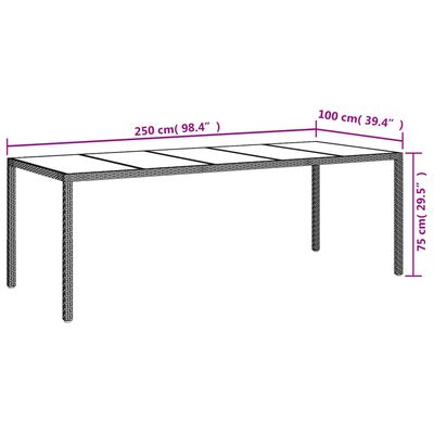 vidaXL 9 pcs conjunto jantar p/ jardim c/ almofadões vime PE castanho