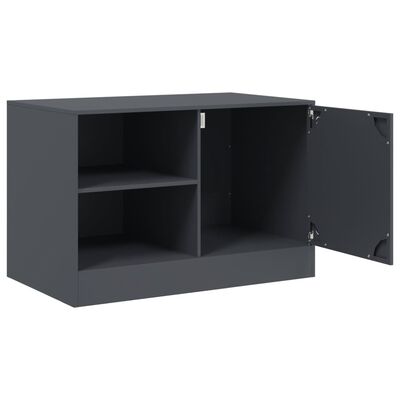 vidaXL Móveis de TV 2 pcs 67x39x44 cm aço antracite