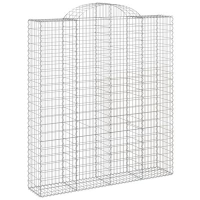 vidaXL Cestos gabião arqueados 4pcs 200x50x220/240cm ferro galvanizado