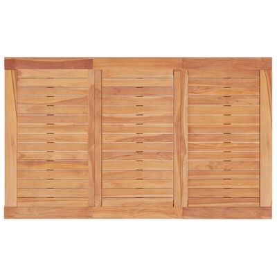 vidaXL Mesa de jantar p/ jardim 150x90x75 cm madeira de teca maciça