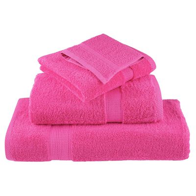 vidaXL Toalhas de mãos premium SOLUND 2 pcs 30x30 cm 600 g/m2 rosa