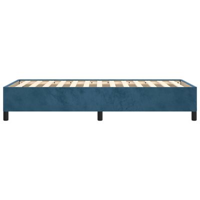 vidaXL Estrutura de cama 100x200 cm veludo azul-escuro