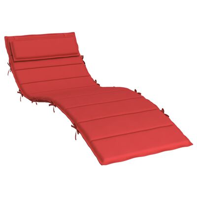 vidaXL Almofadão p/ espreguiçadeira 180x60x3 cm tecido oxford vermelho