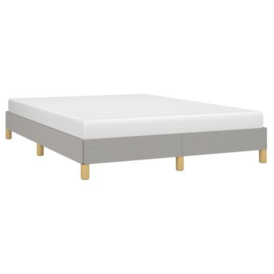 vidaXL Estrutura de cama sem colchão 140x200 cm tecido cinzento-claro