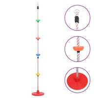 vidaXL Corda de escalada/baloiço com plataformas e disco 200 cm