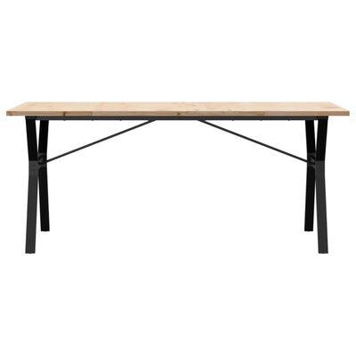 vidaXL Mesa de jantar estrutura em Y 180x90x75,5cm pinho/ferro fundido