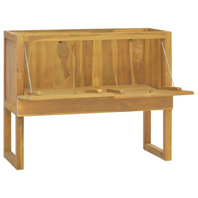 vidaXL Armário de casa de banho 90x45x75 cm madeira de teca maciça
