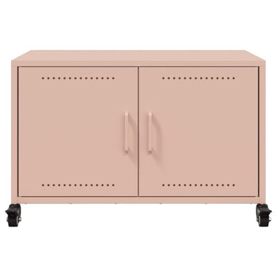 vidaXL Móvel de TV 68x39x43,5 cm aço rosa