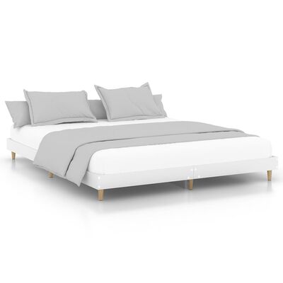vidaXL Estrutura de cama 140x200 cm derivados de madeira branco