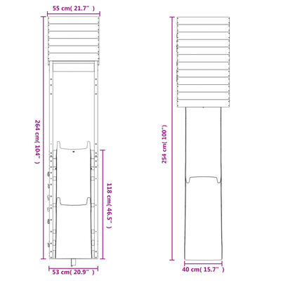 vidaXL Conjunto de brincar para exterior madeira de pinho impregnada