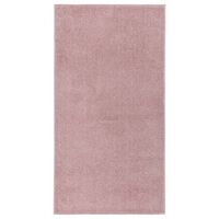 vidaXL Tapete de pelo curto 80x150 cm rosa