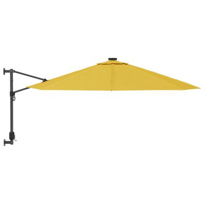 vidaXL Guarda-sol de parede 290 cm amarelo