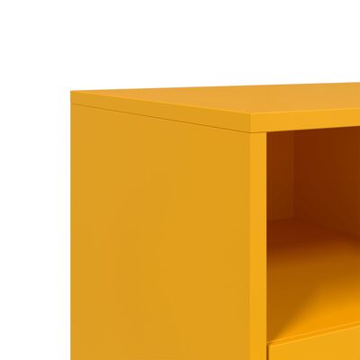 vidaXL Móvel de TV 68x39x43,5 cm aço amarelo mostarda