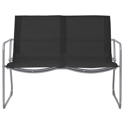 vidaXL 4 pcs conjunto lounge para jardim tecido e aço preto