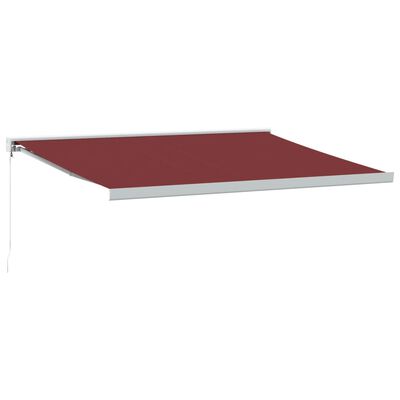 vidaXL Toldo retrátil manual 400x300 cm bordô