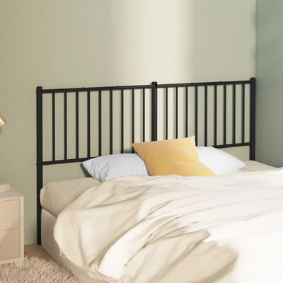 vidaXL Cabeceira de cama 150 cm metal preto