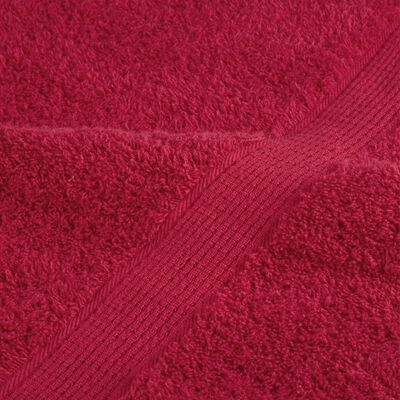 vidaXL Toalhas de mãos premium SOLUND 10pcs 50x100cm 600 gsm vermelho