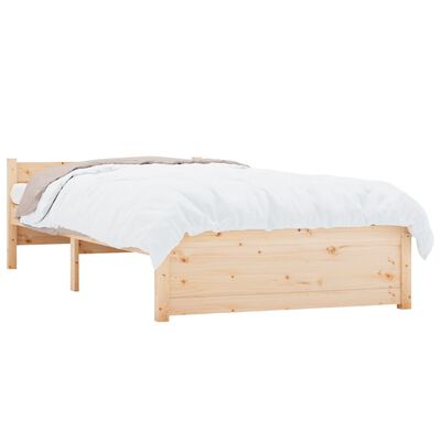 vidaXL Estrutura de cama solteiro 90x190 cm madeira maciça