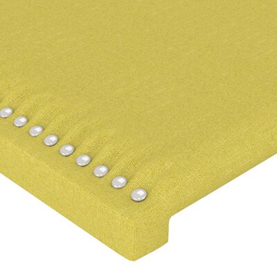 vidaXL Cabeceira de cama c/ abas tecido 103x23x78/88 cm verde