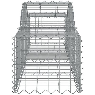 vidaXL Cestos gabião arqueados 5 pcs 200x50x40/60 cm ferro galvanizado