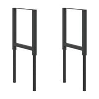 vidaXL Estruturas bancada ajustáveis 2 pcs 55x(69-95,5) cm metal preto