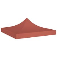 vidaXL Teto para tenda de festas 2x2 m 270 g/m² terracota