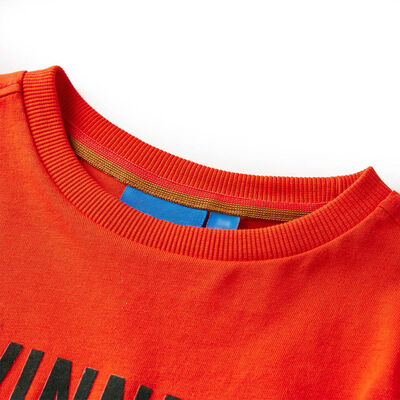 T-shirt de manga comprida para criança laranja brilhante 140
