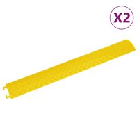 vidaXL Rampas protetora de cabos 2 pcs 98,5 cm amarelo