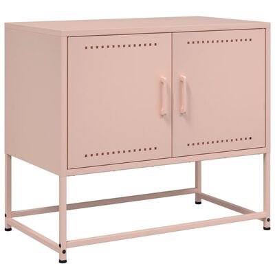 vidaXL Móvel de TV 68,5x39x60,5 cm aço rosa