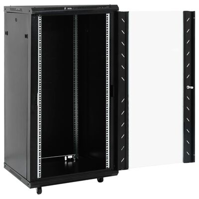 vidaXL Armário bastidor 15U 19" IP20 60x60x120 cm preto