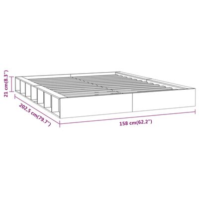 vidaXL Estrutura de cama 140x200 cm madeira maciça