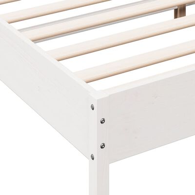 vidaXL Cama sem colchão 140x200 cm madeira de pinho maciça branco