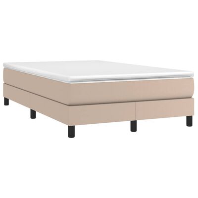 vidaXL Estrutura de cama 120x200 cm couro artificial cappuccino