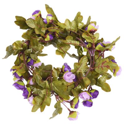 vidaXL Grinaldas de flores de Natal 6 pcs 215 cm roxo claro