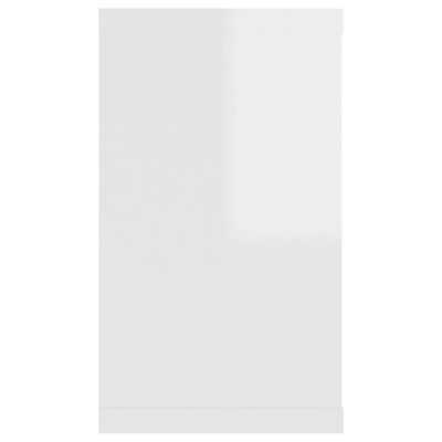 vidaXL Estantes parede cúbicas 2 pcs contr. 80x15x26,5cm branco brilh.