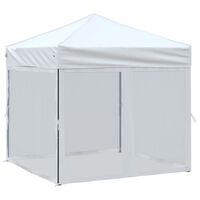 vidaXL Tenda para festas dobrável com paredes laterais 2x2 m branco