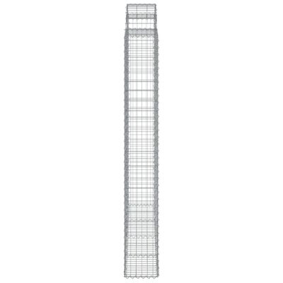 vidaXL Cestos gabião arqueados 7pcs 200x30x220/240cm ferro galvanizado