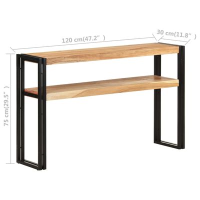 vidaXL Mesa consola 120x30x75 cm madeira de acácia maciça