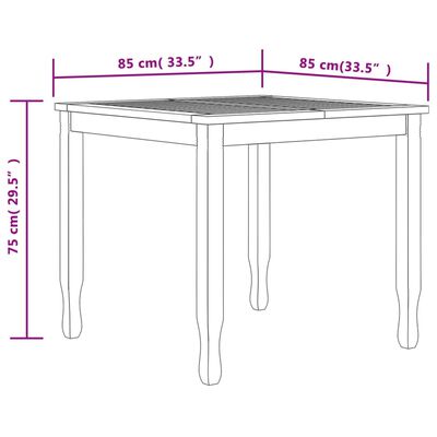 vidaXL 3 pcs conjunto de jantar para jardim madeira de teca maciça