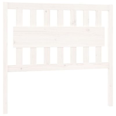 vidaXL Cabeceira de cama 105,5x4x100 cm madeira de pinho maciça branco