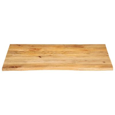 vidaXL Tampo de mesa c/ borda viva 90x80x2,5 cm mangueira maciça