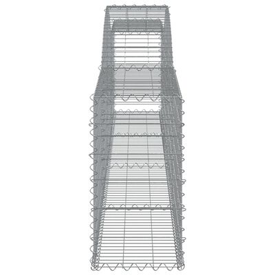 vidaXL Cestos gabião arqueados 20pcs 400x30x60/80 cm ferro galvanizado