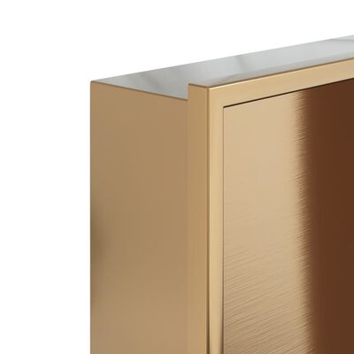 vidaXL Nicho parede p/ duche 32x32x9cm aço inoxidável dourado escovada