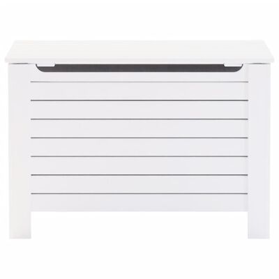 vidaXL Caixa arrumação c/ tampa RANA 100x49x54 cm pinho maciço branco