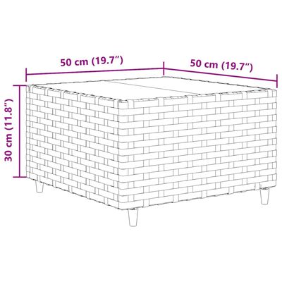 vidaXL 7 pcs conjunto lounge de jardim c/ almofadões vime PE castanho